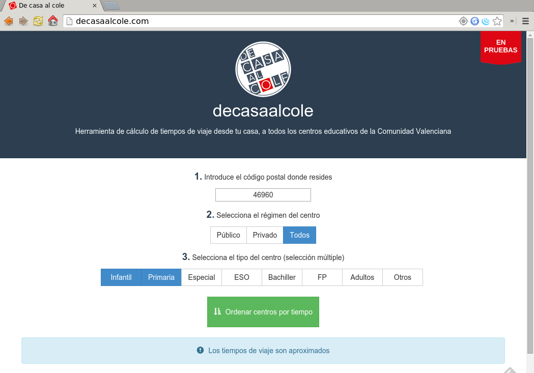 Portada y filtros